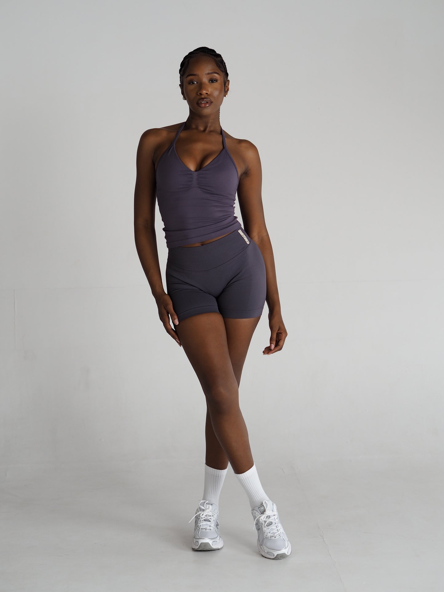 Motion Top- Mauve Grey