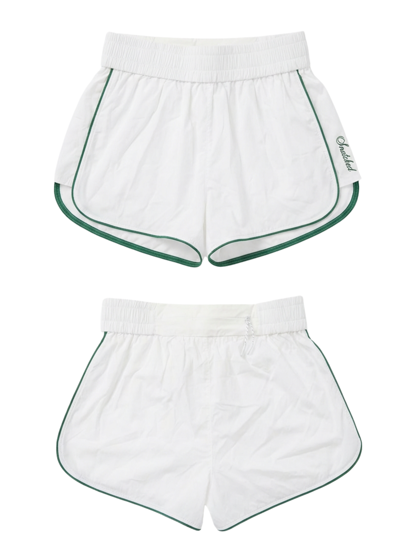 Off Court Shorts- White/Green