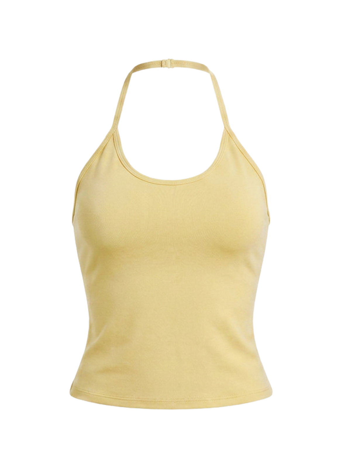Plush Scoop Halterneck Top - Butter Yellow