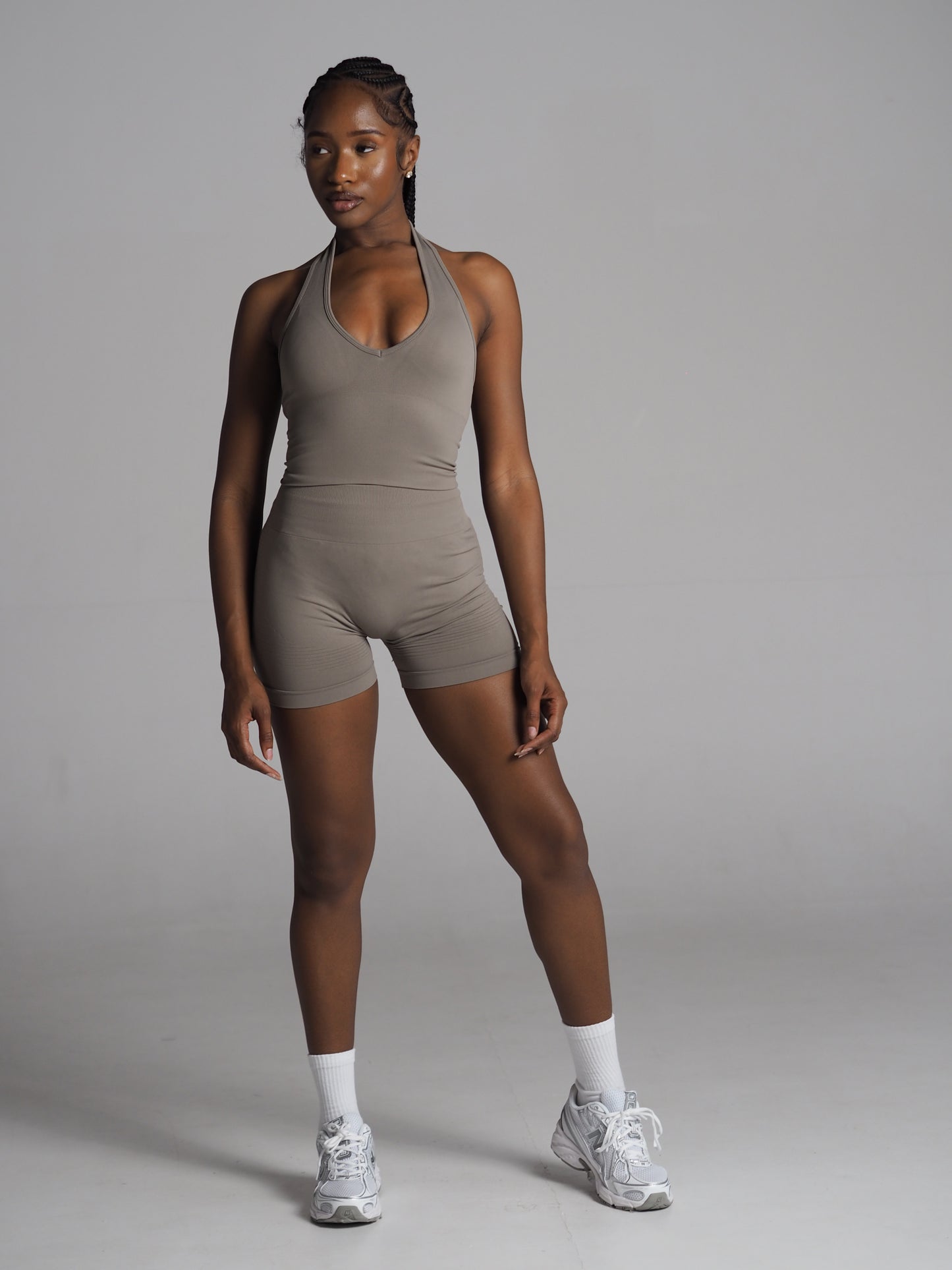 Snatched Seamless Shorts -Taupe