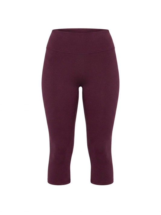 Plush Capris - Burgundy Wine