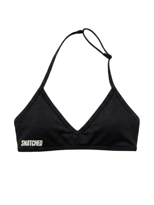 Plush Backless Bra - Black