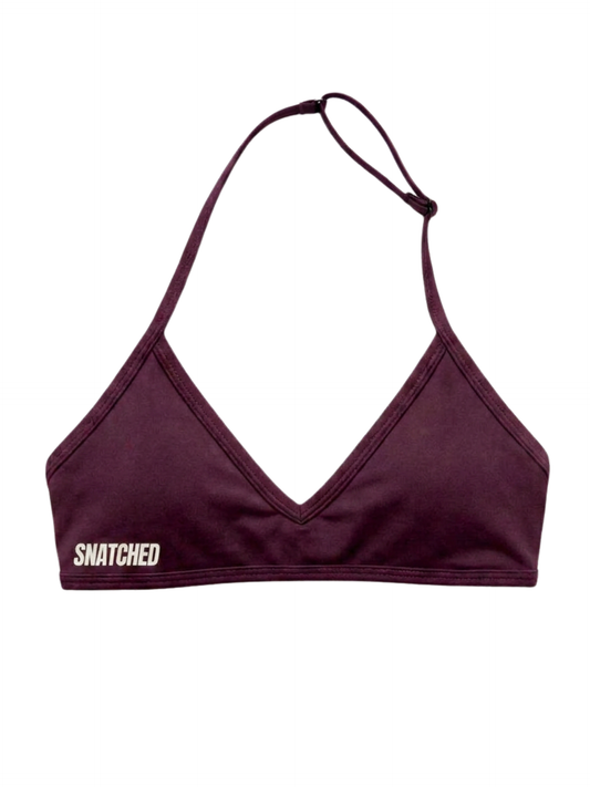 Plush Backless Bra - Burgundy Wine