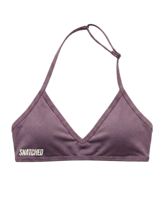 Plush Backless Bra - Purple Chocolate