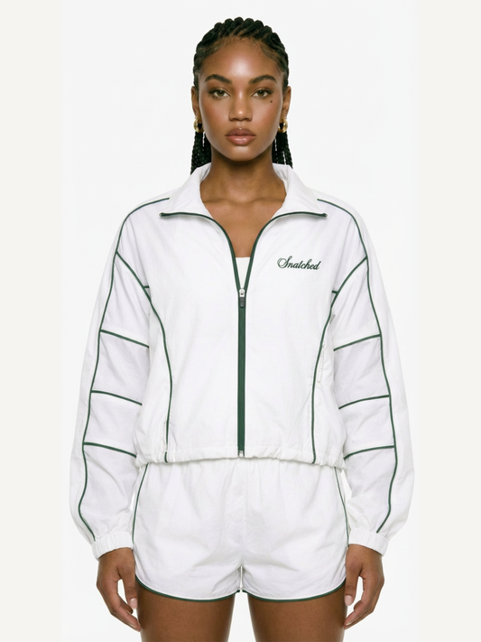 Off Court Shorts- White/Green