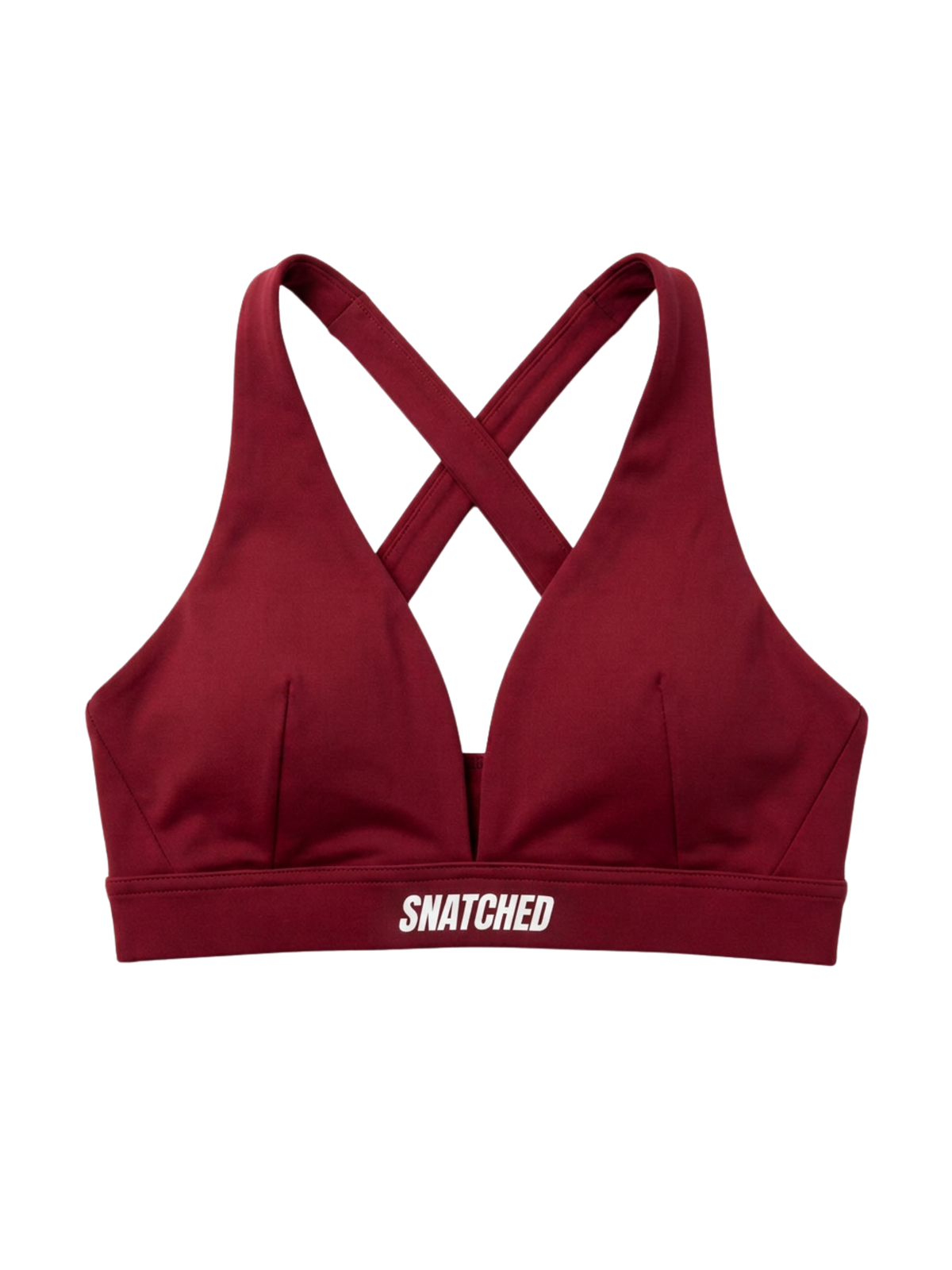 Siren V Neck Bra- Cherry Red