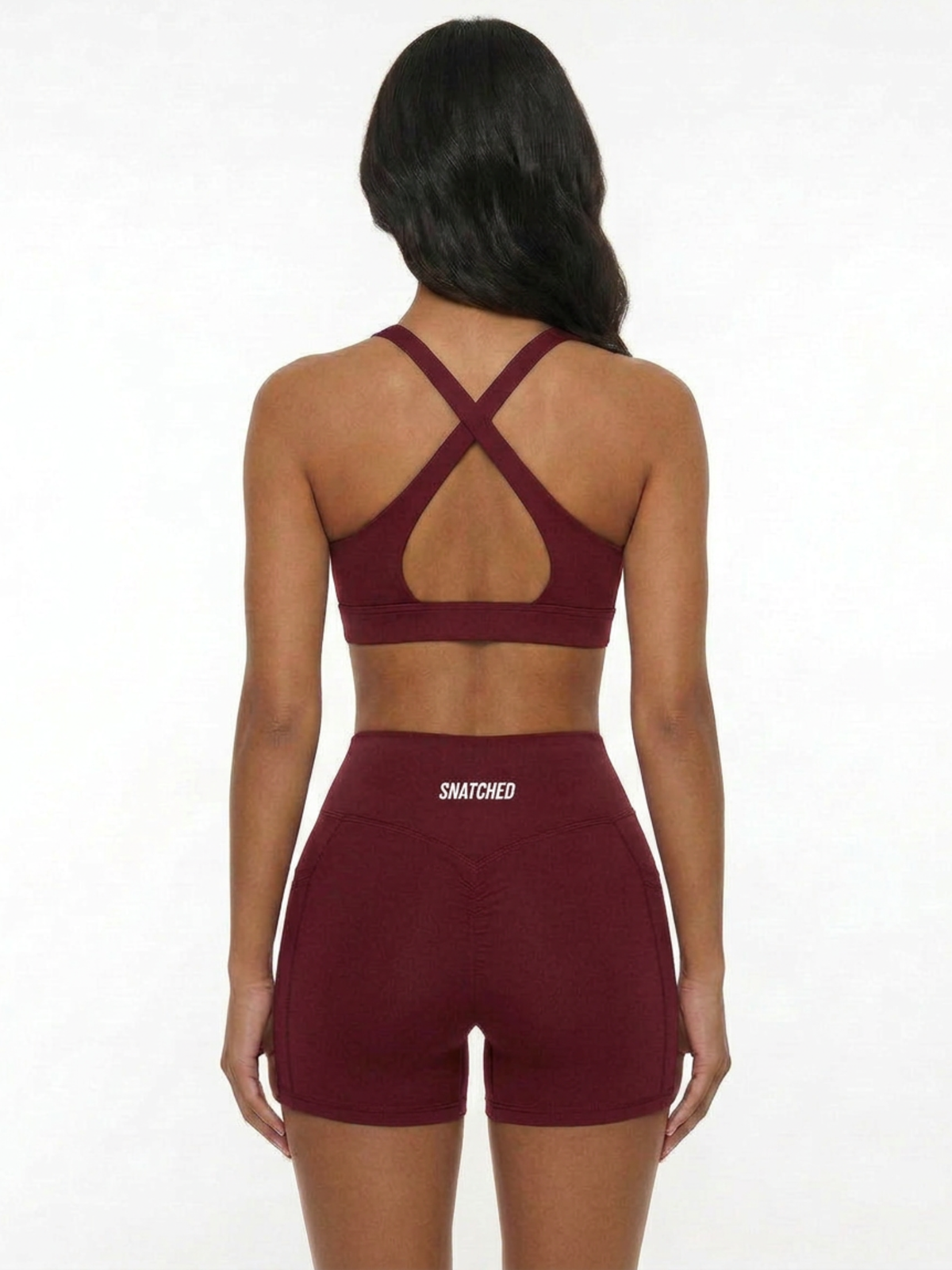 Siren V Neck Bra- Cherry Red