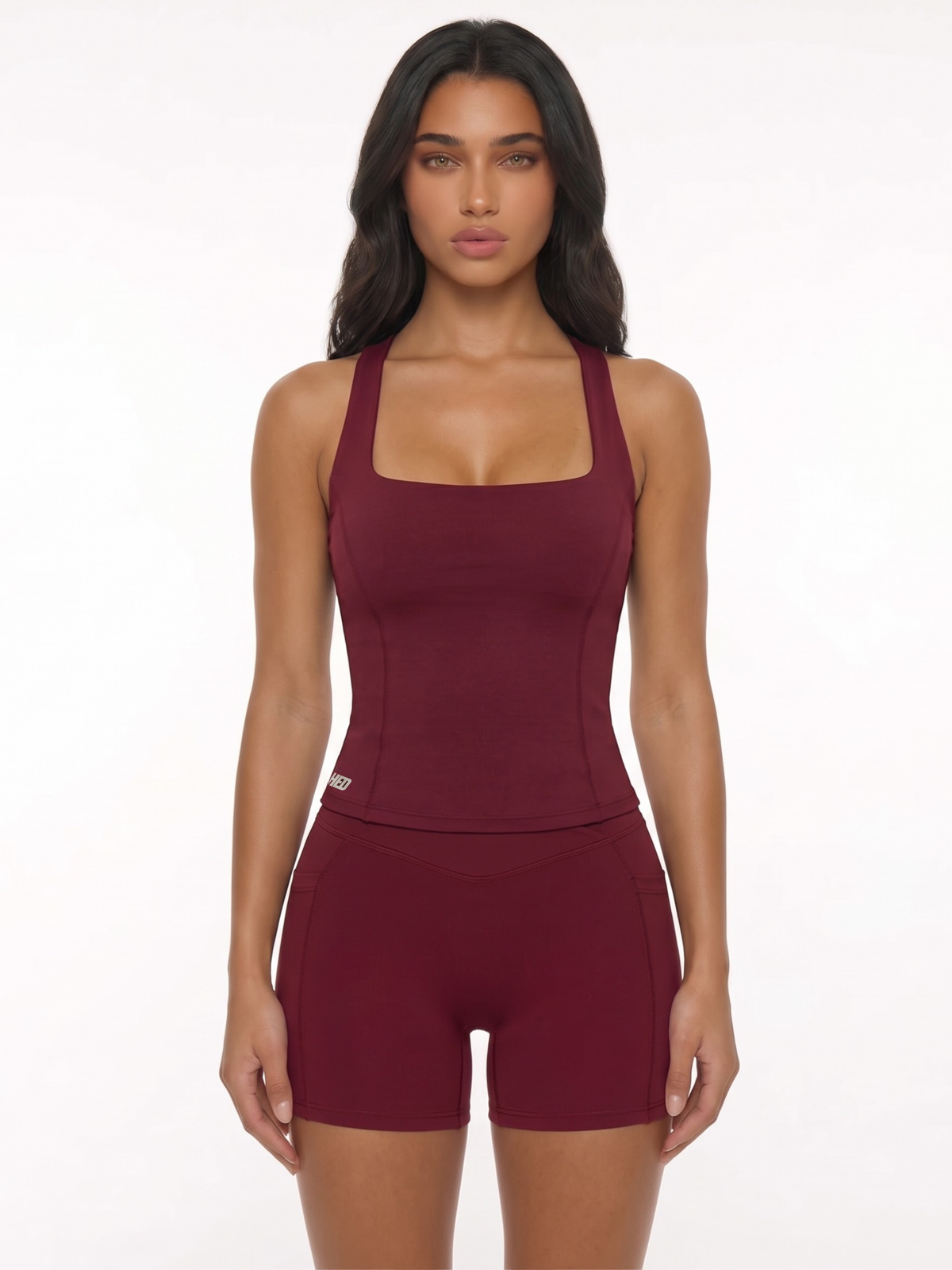 Siren Fitted Top- Cherry Red